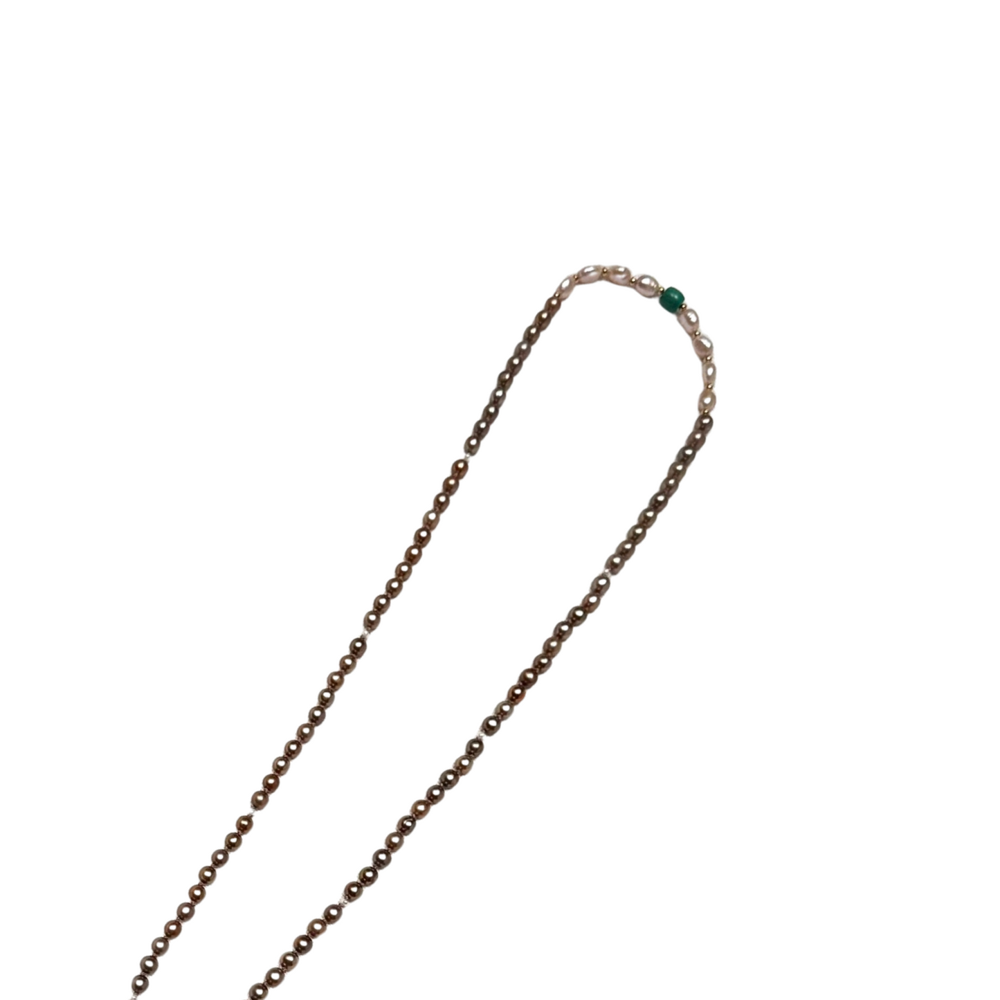 Virya Mala | Chocolate, Pink & White Pearl Mala for Strength, Energy & Courage-3