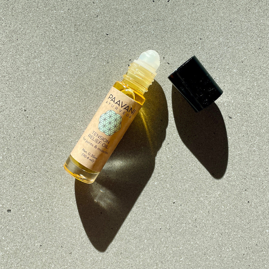 Tension Relief Oil | Ayurvedic Herbal Oil for Muscle, Joint & Stress Relief-1