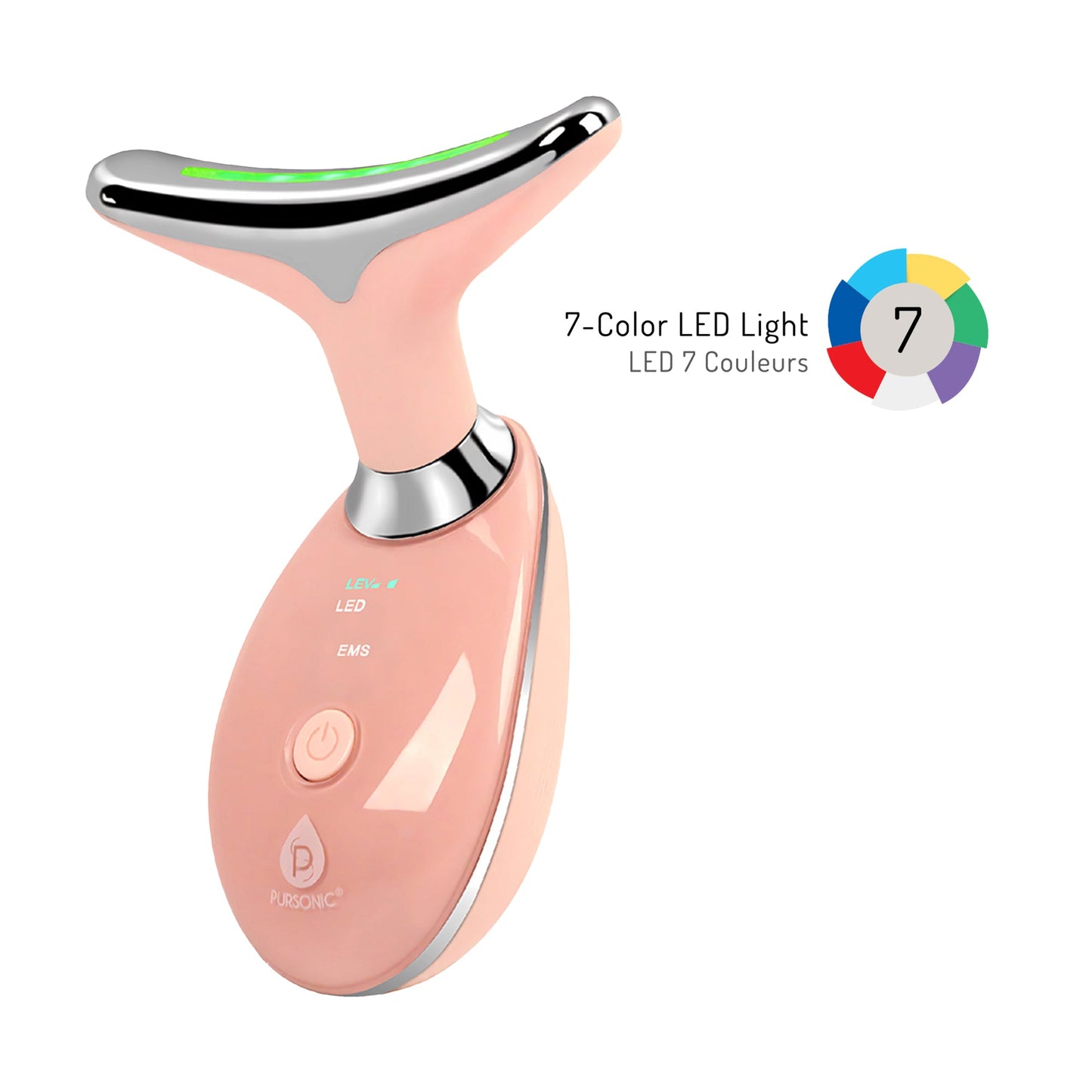 Firming Facial Ritual | Pursonic 7-in-1 LED Light Therapy Mask & Sculpting Wand Set for Radiant, Lifted Skin