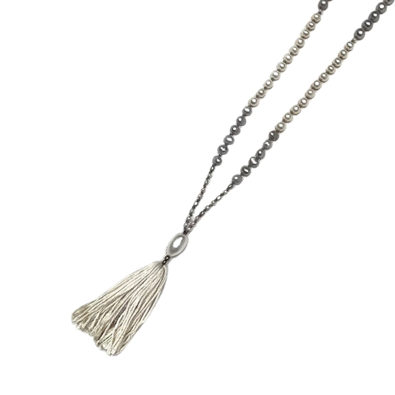 Sankalpa Mala | Grey Pearl Mala for Intention & Truth