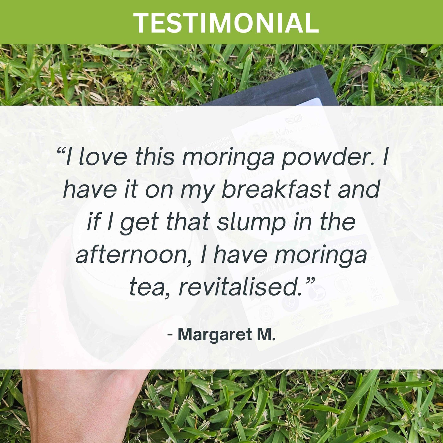 Organic Pure Moringa Leaf Powder 60g | Superfood Nutra Nourished