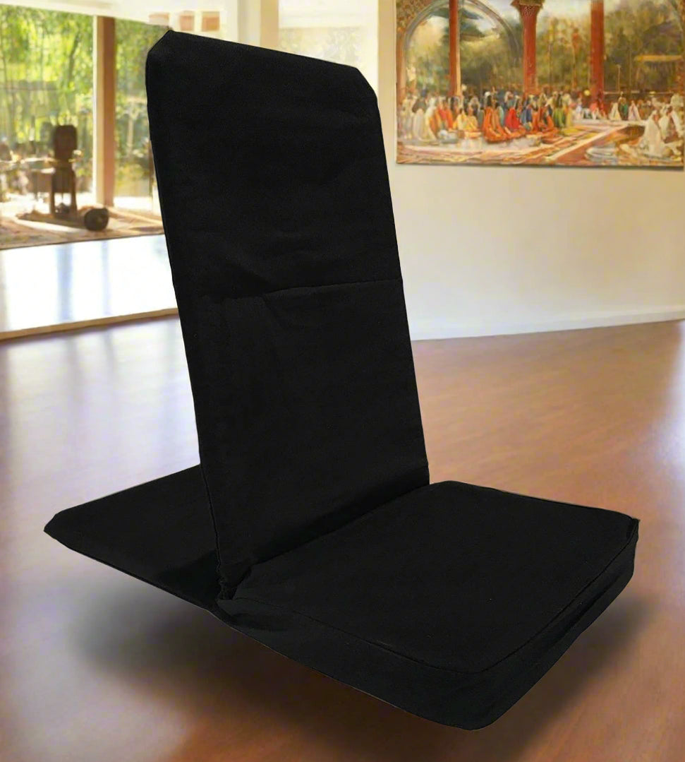 Folding Meditation Chair | Portable Floor Chair with Back Support for Yoga & Sacred Practice