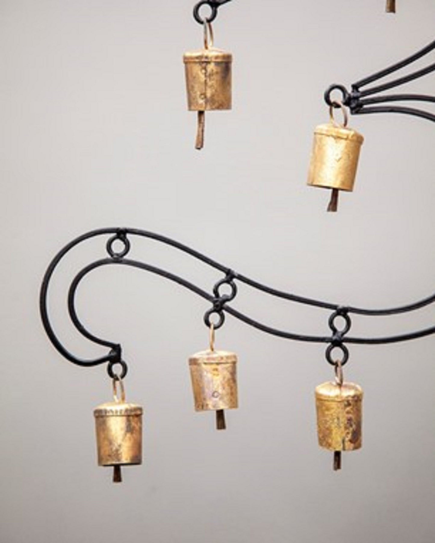 OM Brass Chime | Handcrafted Sacred Sound Tool with 9 Brass Bells for Ritual & Home Sanctuary