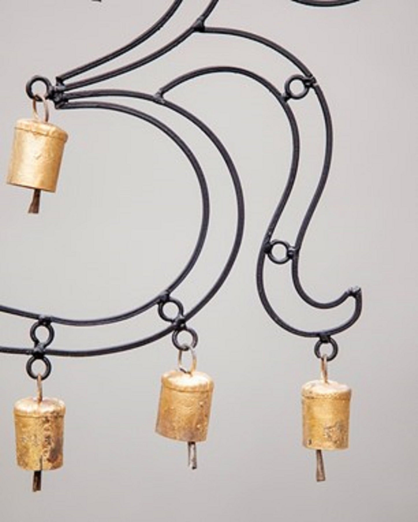 OM Brass Chime | Handcrafted Sacred Sound Tool with 9 Brass Bells for Ritual & Home Sanctuary
