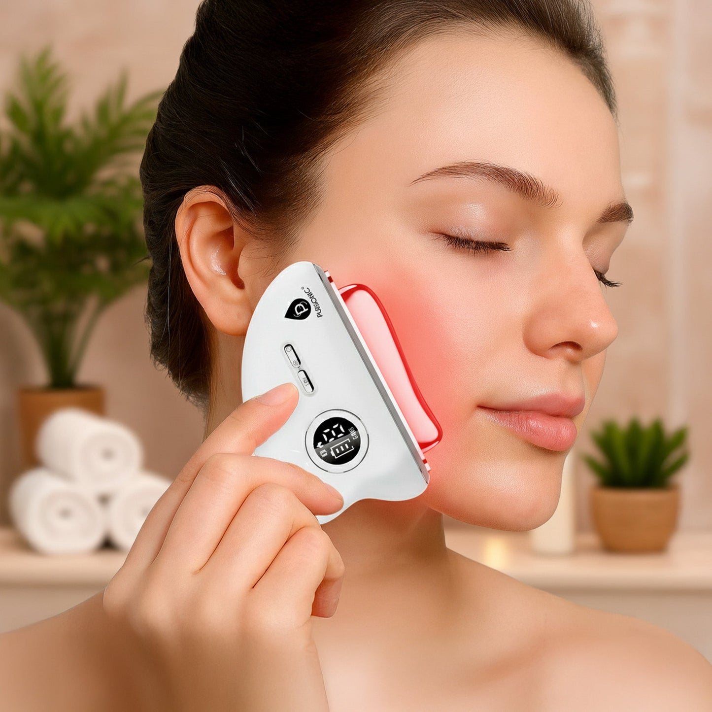 Firming Facial Ritual | Pursonic 7-in-1 LED Light Therapy Mask & Sculpting Wand Set for Radiant, Lifted Skin