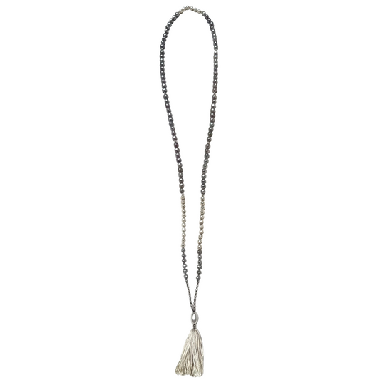 Sankalpa Mala | Grey Pearl Mala for Intention & Truth