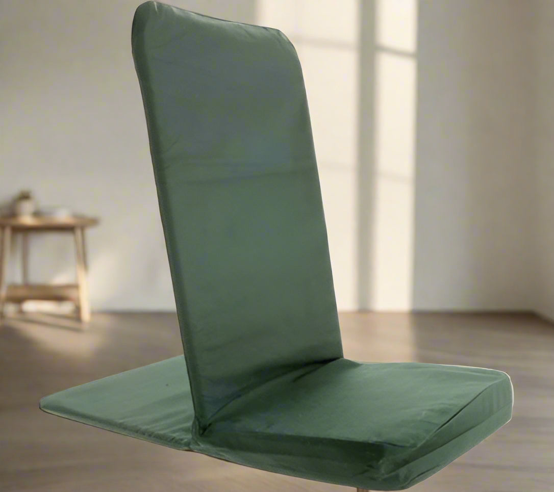 Folding Meditation Chair | Portable Floor Chair with Back Support for Yoga & Sacred Practice